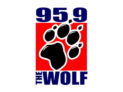 95.9 the wolf logo